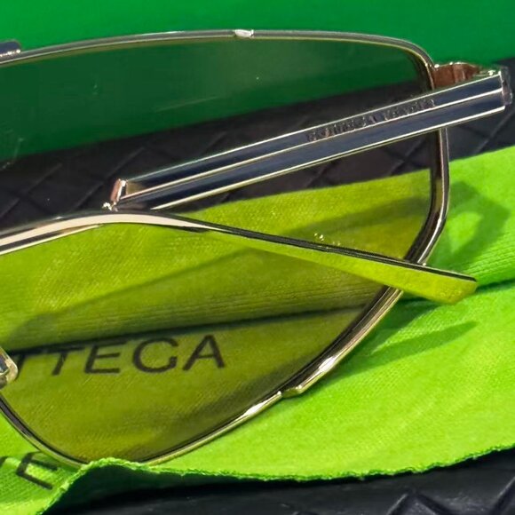 Bottega Veneta BV1466S 005 Aviator Sunglasses Silver Frame Pink Gradient Lens main image 7